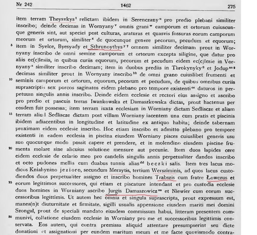 Codex Ecclesiae Vilnensis 1462 Сорончаны - Струнойтис
