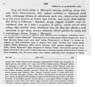 документ по Подберезской(Пабярже) и Майшягальской парафиях. 1484. Codex Ecclesiae Vilnensis
